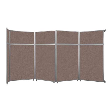 Versare Operable Wall Folding Room Divider 15'7" x 8'5-1/4" Latte Fabric 1070413